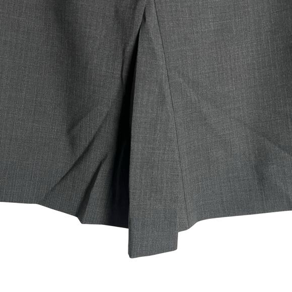 BCBGMaxAzria Gray Wool Black Chevron Paneled Knee Length Pencil Skirt Size 12 - Picture 8 of 10